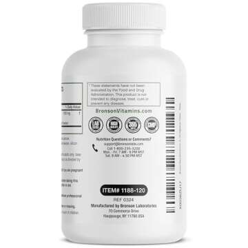 Bronson Maca Root Extra Lepidium Meyenii, Non-GMO, 120 Vegetarian Capsules