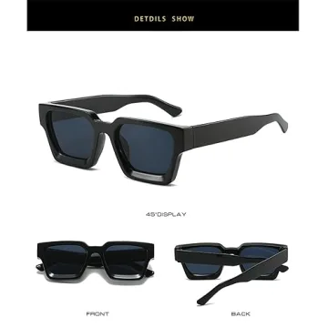 Onrtry Stylish Rectangle Sunglasses with UV400 Protection