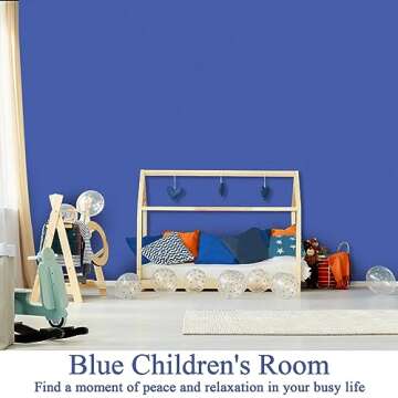 practicalWs Blue Peel and Stick Wallpaper 15.7 inch×118.1 inch Blue Contact Paper Self Adhesive Removable Wall Paper Textured Decorative Roll for Wall Bedroom Kitchen Counter