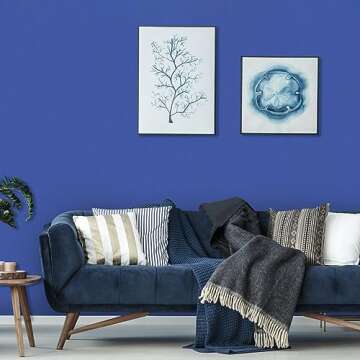 practicalWs Blue Peel and Stick Wallpaper 15.7 inch×118.1 inch Blue Contact Paper Self Adhesive Removable Wall Paper Textured Decorative Roll for Wall Bedroom Kitchen Counter