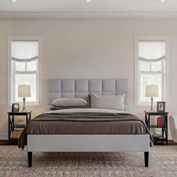 Modern Wooden End Table with X-Shape Design and Shelves