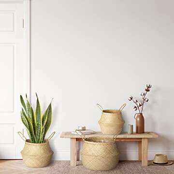 Eco-Friendly Artera Woven Seagrass Plant Basket XXL