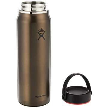 Hydro Flask Steel 32 Oz Lightweight Wide Flex Cap Obsidian