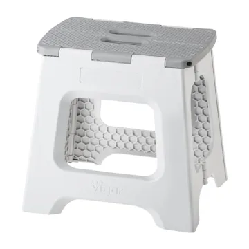 Vigar Compact Step Stool Folding for Adults - Non-Slip, Lightweight, Gray