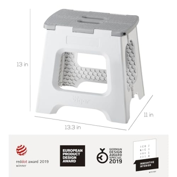Vigar Foldable Step Stool Compact and Lightweight for Adults