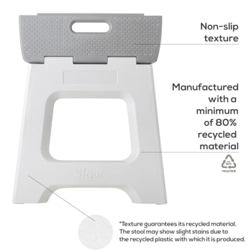 Vigar Foldable Step Stool Compact and Lightweight for Adults