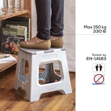 Vigar Foldable Step Stool Compact and Lightweight for Adults