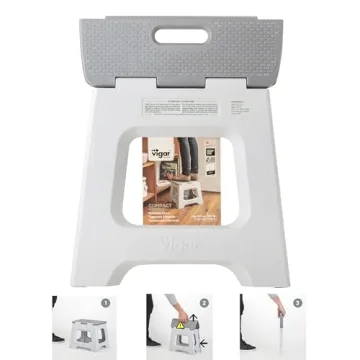 Vigar Foldable Step Stool Compact and Lightweight for Adults