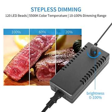 ShowMaven Photo Light Box, Portable Folding Photography Studio Box Booth Shooting Tent Kit with 5 Ba...