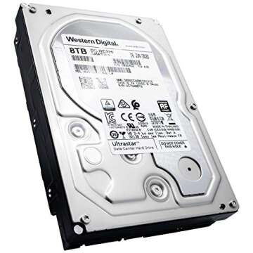HGST WD Ultrastar DC HC320 8TB 7200 RPM SATA 6Gb/s 3.5-Inch Enterprise Hard Drive (HUS728T8TALE6L4)
