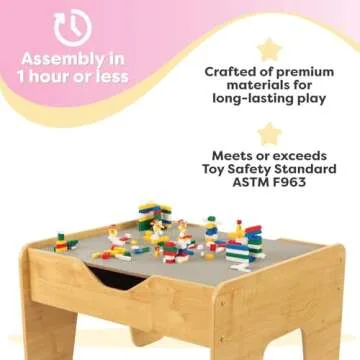 KidKraft Wooden Activity Table for Creative Kids