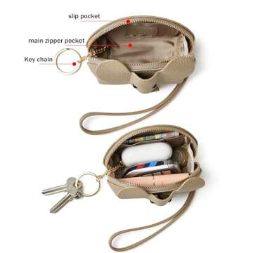 Adorable Small Leather Coin Purse - Perfect Elephant Design