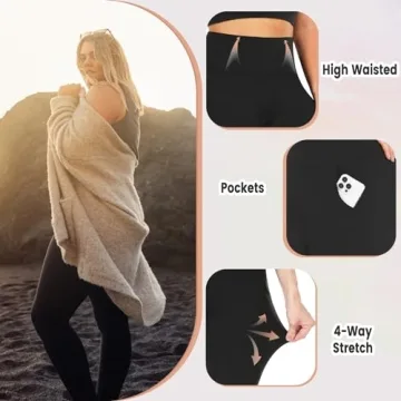 Plus Size Fleece-Lined Leggings with Pockets - 1X-4X