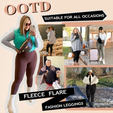 Plus Size Fleece-Lined Leggings with Pockets - 1X-4X