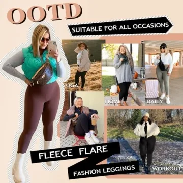 Plus Size Fleece-Lined Leggings with Pockets - 1X-4X