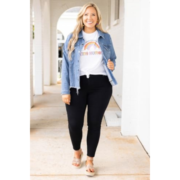 Plus Size Fleece-Lined Leggings with Pockets - 1X-4X