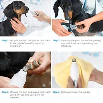 URPOWER Pet Nail Grinder - Safe & Rechargeable Grooming Tool