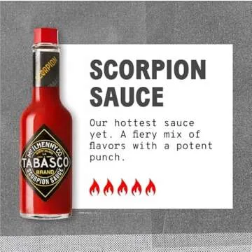 Tabasco Scorpion Hot Sauce – Tropical Heat in a 5 Ounce Bottle