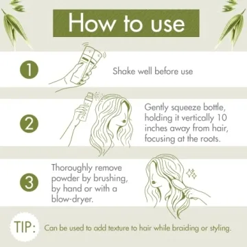 Klorane - Dry Shampoo Powder With Oat Milk - Eco Friendly Non-Aerosol Formula - Gentle Formula Instantly Revives Hair - Paraben & Sulfate-Free - 1.7 fl. oz., Yellow