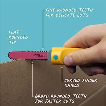 Makedo Safe-Saw | 1 Piece Steel Blade Tool with No Sharp Edges | STEM and STEAM Educational Toys for...