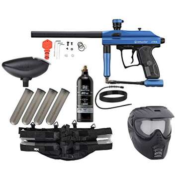 Action Village Kingman Spyder Epic Paintball Gun Package Kit (Xtra) (Matte Blue)