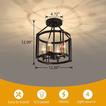 Mhuyein Close to Ceiling Lights (13 in)