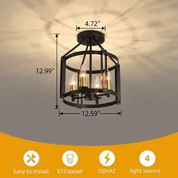 Mhuyein Close to Ceiling Lights (13 in)