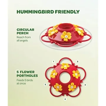 10oz Hummingbird Feeders Set of 2 with Ant Guard