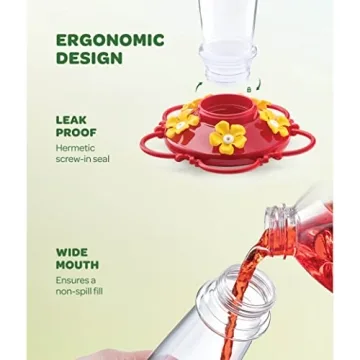 10oz Hummingbird Feeders Set of 2 with Ant Guard