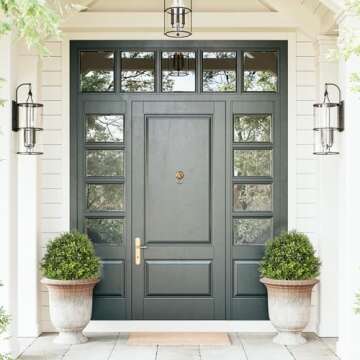 I.C.ELAINE 27" Faux Boxwood Plants Indoor & Outdoor Set of 2, UV-Resistant Topiary Trees Artificial Bushes & Shrubs, Fake Potted Plants Evergreen for Planters Front Porch Patio Decor