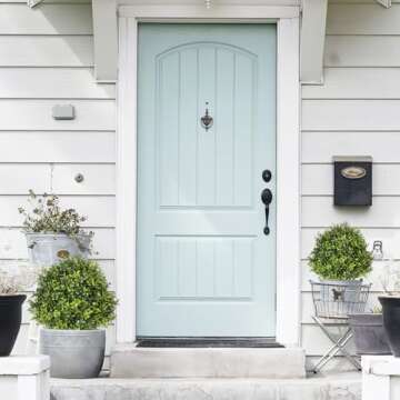 I.C.ELAINE 27" Faux Boxwood Plants Indoor & Outdoor Set of 2, UV-Resistant Topiary Trees Artificial Bushes & Shrubs, Fake Potted Plants Evergreen for Planters Front Porch Patio Decor