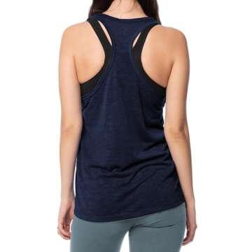 Women's 5 Pack Everyday Flowy Burnout Racer Back Active Workout Tank Tops