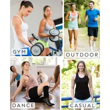 Women's 5 Pack Everyday Flowy Burnout Racer Back Active Workout Tank Tops