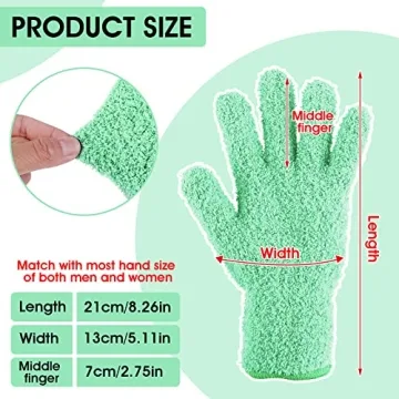 Molain Microfiber Dusting Gloves for Easy Cleaning