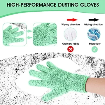 Molain Microfiber Dusting Gloves for Easy Cleaning