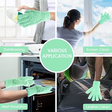 Molain Microfiber Dusting Gloves for Easy Cleaning