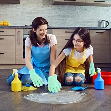 Molain Microfiber Dusting Gloves for Easy Cleaning