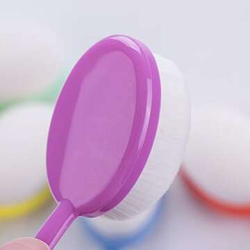 Craft Ink Blending Brushes 5 Colorful Pack Set Broad Application Assortment Crafter color coded handles(Rainbow 3)