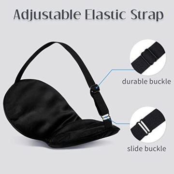 LULUSILK Premium Silk Sleep Mask - Adjustable Comfort for All