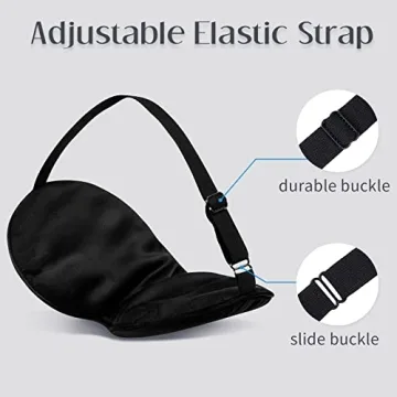 LULUSILK Premium Silk Sleep Mask - Adjustable Comfort for All