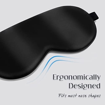 LULUSILK Premium Silk Sleep Mask - Adjustable Comfort for All