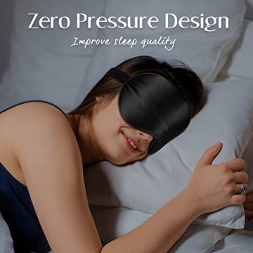 LULUSILK Premium Silk Sleep Mask - Adjustable Comfort for All