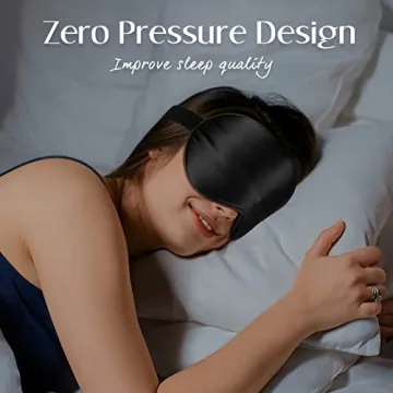 LULUSILK Premium Silk Sleep Mask - Adjustable Comfort for All