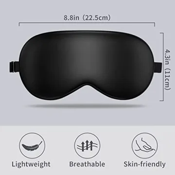 LULUSILK Premium Silk Sleep Mask - Adjustable Comfort for All