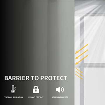 Easy-Going Blackout Curtains for Bedroom, Solid Thermal Insulated Grommet and Noise Reduction Window...