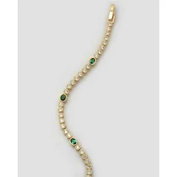 KZZENKI Women's Tennis Bracelet with 3mm Cubic Zirconia