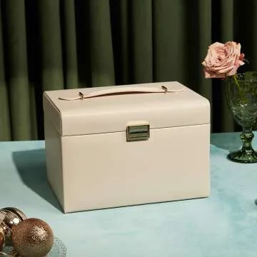 Vlando Large Jewelry Box Organizer with Mirror