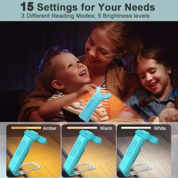 Vekkia Book Light - Rechargeable LED Clip-On for Comfortable Reading Anywhere