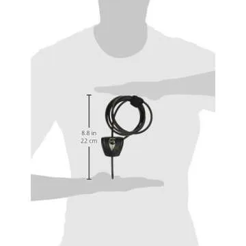 Master Lock Black Python Bike Lock with Key, Adjustable Metal Cable Lock has a Weather Resistant Vinyl Coating for Outdoor Equipment, Bicycles, 6 Feet Long, 8417D