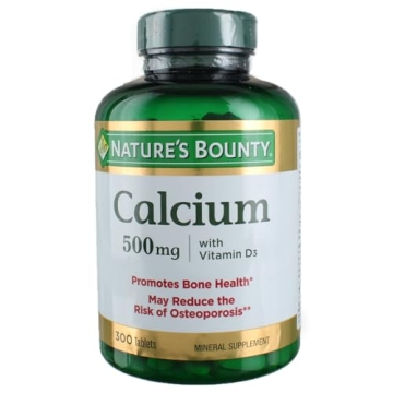 Nature's Bounty Calcium Plus 500 mg Vitamin D3 for Immune Support & Bone Health, 300 Tablets